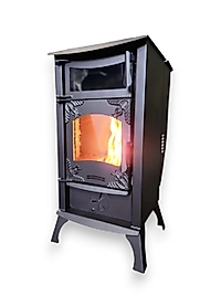 Desan Orke-F Fırınlı Pelet Sobası - 10 kW Döküm Potalı & Yekpare Gövde